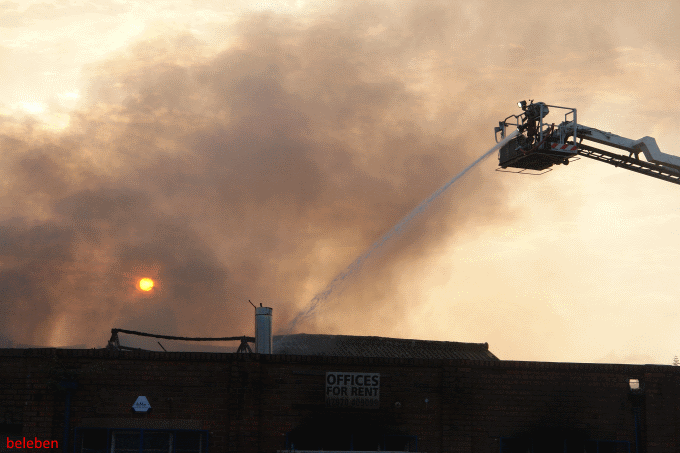 Fire in Reddings Lane, Birmingham, 29 September 2014