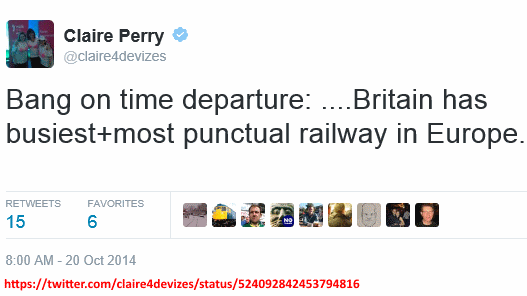 Claire Perry MP on Twitter: 'Britain has busiest+most punctual railway in Europe'