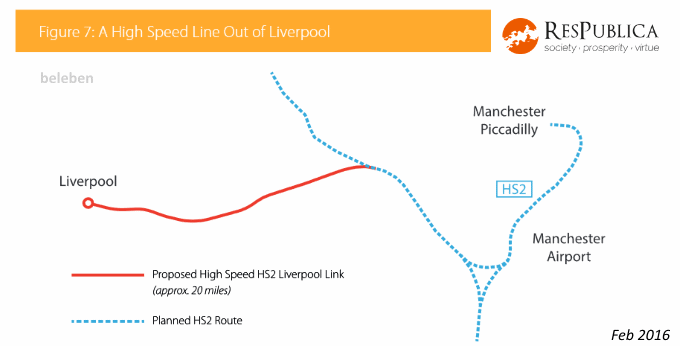 Respublica HS2 into Liverpool, proposed route, Feb 2016