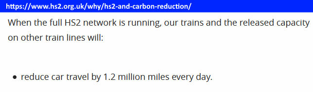 HS2 Ltd, Why HS2, car miles would be reduced by 1.2 million per day